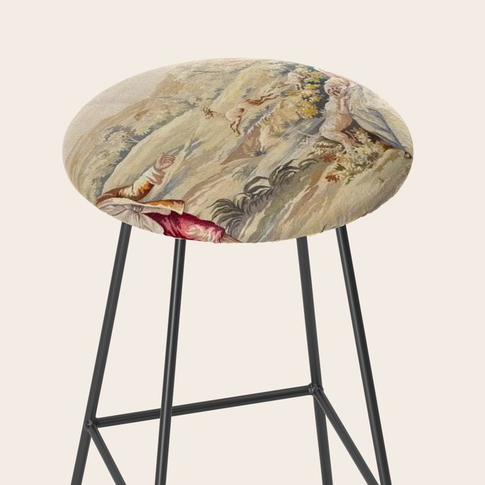 Antique 19th Century French Aubusson Tapestry Romantic Hunting Scene Stool Gallery Image 2