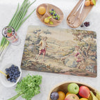Antique 19th Century French Aubusson Tapestry Romantic Hunting Scene Cutting Board Gallery Image 2