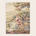 Antique 19th Century French Aubusson Tapestry Romantic Hunting Scene Notebook Gallery Image 4