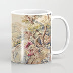 Antique 19th Century French Aubusson Tapestry Romantic Hunting Scene Coffee Mug Gallery Image 1