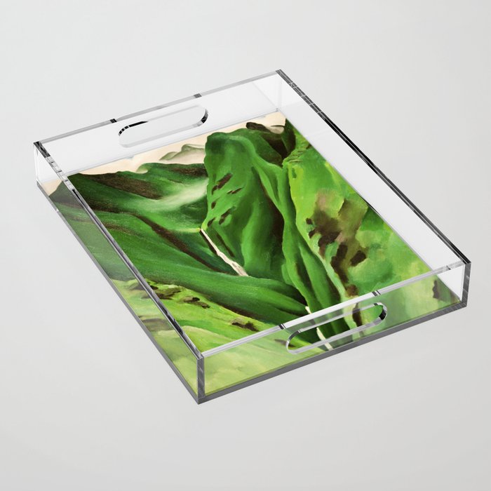 Georgia O'Keeffe Waterfall No. 3 Acrylic Tray Gallery Image 1
