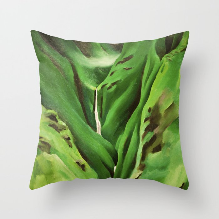 Georgia O'Keeffe Waterfall No. 3 Throw Pillow Gallery Image 6