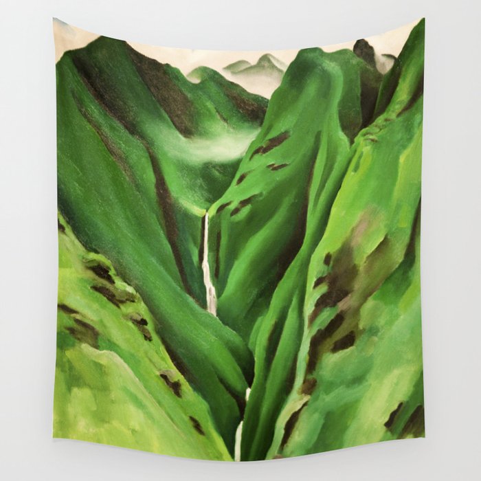 Georgia O'Keeffe Waterfall No. 3 Wall Tapestry Gallery Image 4
