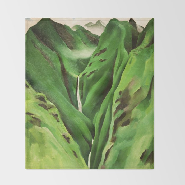 Georgia O'Keeffe Waterfall No. 3 Throw Blanket Gallery Image 2
