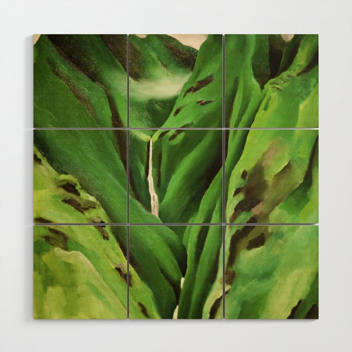 Georgia O'Keeffe Waterfall No. 3 Wood Wall Art Gallery Image 1