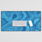 Blue Agate Texture 07 Desk Mat Gallery Image 1