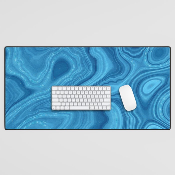 Blue Agate Texture 07 Desk Mat Gallery Image 1