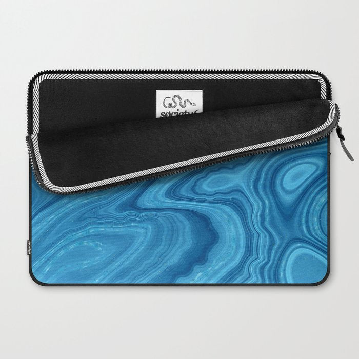 Blue Agate Texture 07 Laptop Sleeve Gallery Image 2
