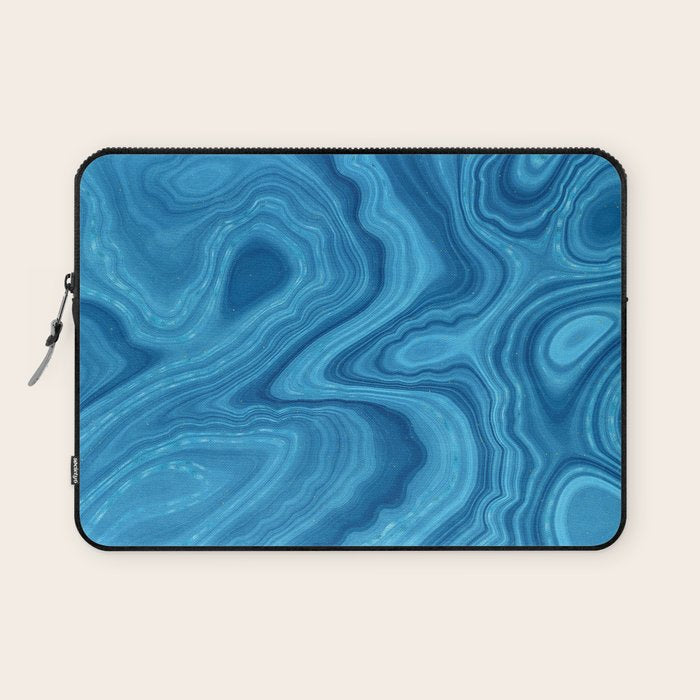 Blue Agate Texture 07 Laptop Sleeve Gallery Image 1