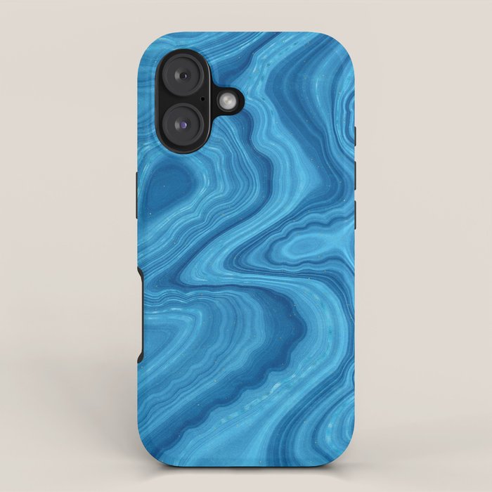 Blue Agate Texture 07 iPhone Case Gallery Image 1