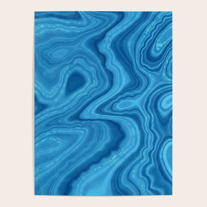 Blue Agate Texture 07 Poster Gallery Image 1