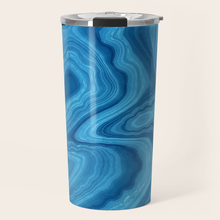 Blue Agate Texture 07 Travel Mug Gallery Image 1