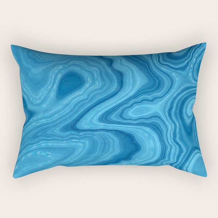 Blue Agate Texture 07 Rectangular Pillow Gallery Image 1