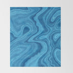 Blue Agate Texture 07 Throw Blanket Gallery Image 2
