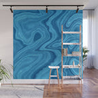 Blue Agate Texture 07 Wall Mural Gallery Image 1
