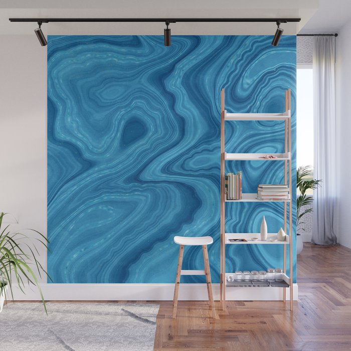 Blue Agate Texture 07 Wall Mural Gallery Image 1