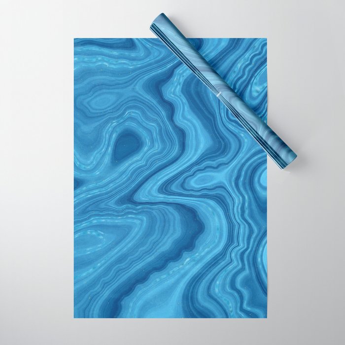 Blue Agate Texture 07 Wrapping Paper Gallery Image 1