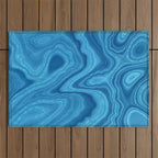 Blue Agate Texture 07 Outdoor Rug Gallery Image 1
