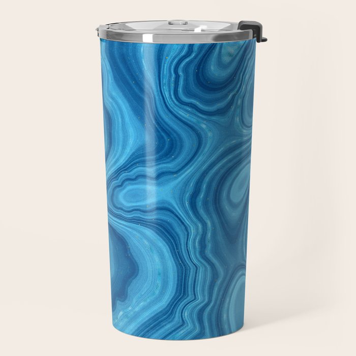 Blue Agate Texture 07 Travel Mug Gallery Image 2