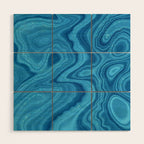 Blue Agate Texture 07 Wood Wall Art Gallery Image 1