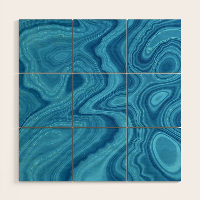 Blue Agate Texture 07 Wood Wall Art Gallery Image 1