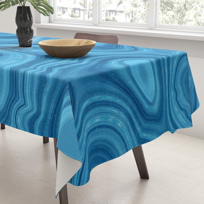 Blue Agate Texture 07 Tablecloth Gallery Image 3