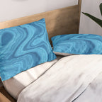 Blue Agate Texture 07 Pillow Sham Gallery Image 2