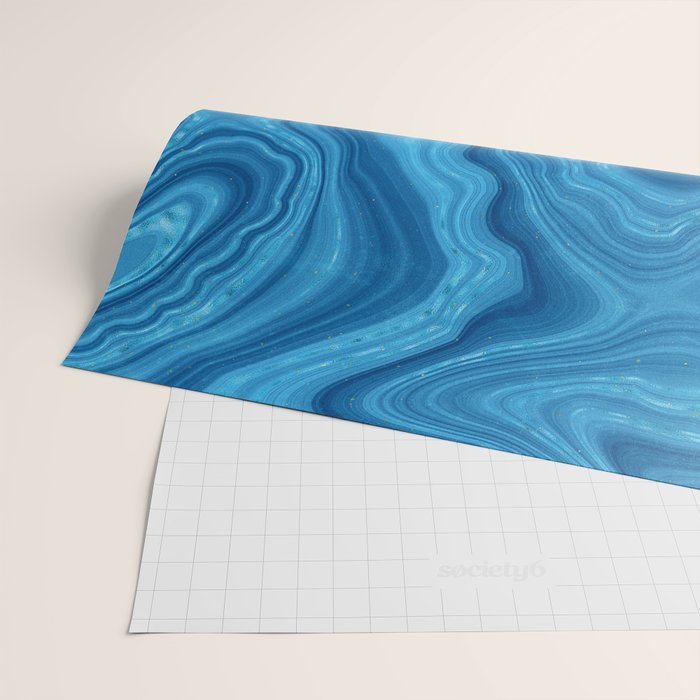 Blue Agate Texture 07 Wrapping Paper Gallery Image 2