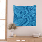 Blue Agate Texture 07 Wall Tapestry Gallery Image 2