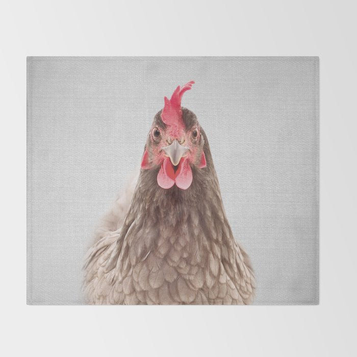 Chicken - Colorful Throw Blanket Gallery Image 2