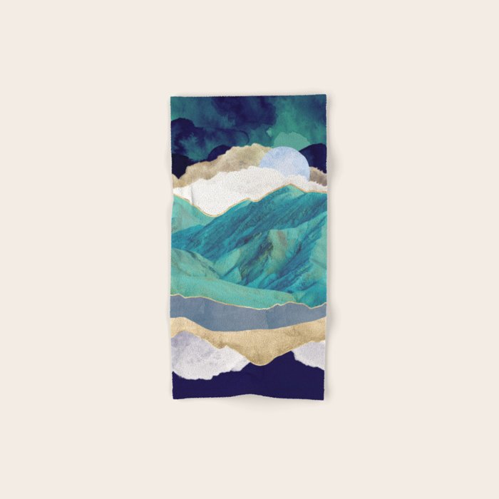Teal Mountains Bath Towel Gallery Image 1