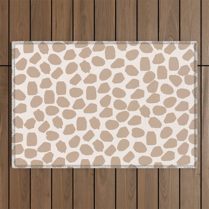 Ink Spot Pattern Buff Beige and Cream Outdoor Rug Gallery Image 1
