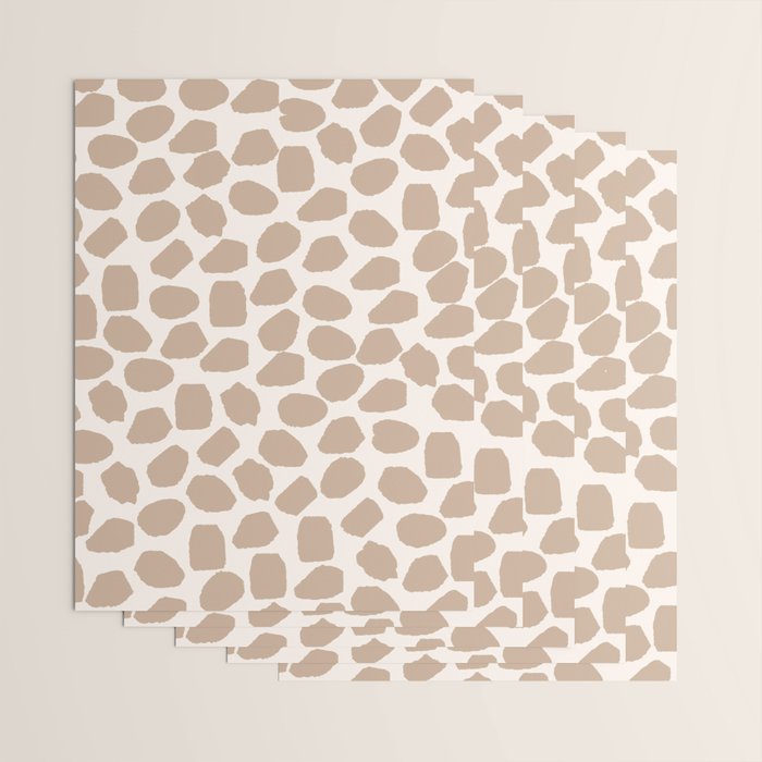 Ink Spot Pattern Buff Beige and Cream Wrapping Paper Gallery Image 3