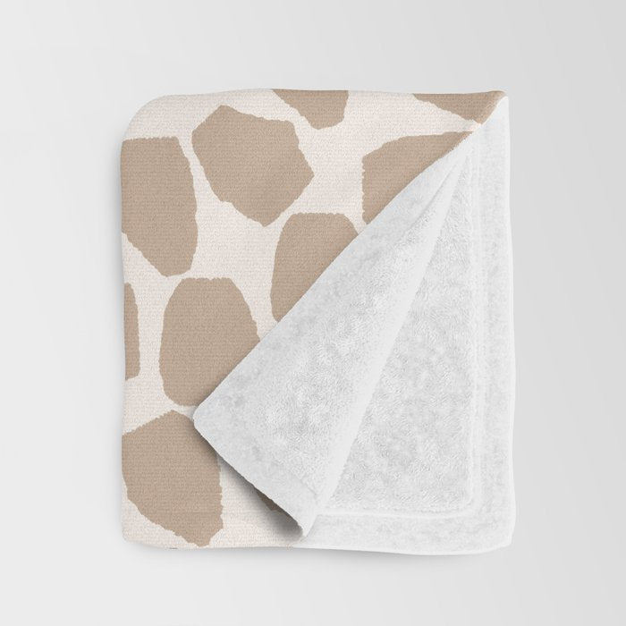 Ink Spot Pattern Buff Beige and Cream Throw Blanket Gallery Image 3