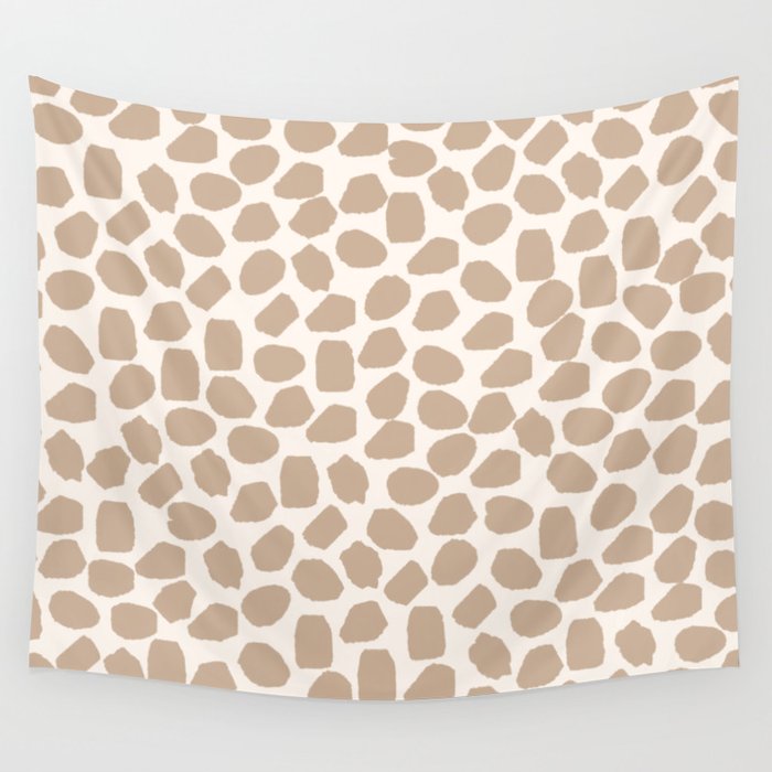 Ink Spot Pattern Buff Beige and Cream Wall Tapestry Gallery Image 4