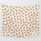 Ink Spot Pattern Buff Beige and Cream Wall Tapestry Gallery Image 4
