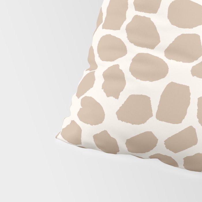 Ink Spot Pattern Buff Beige and Cream Pillow Sham Gallery Image 4