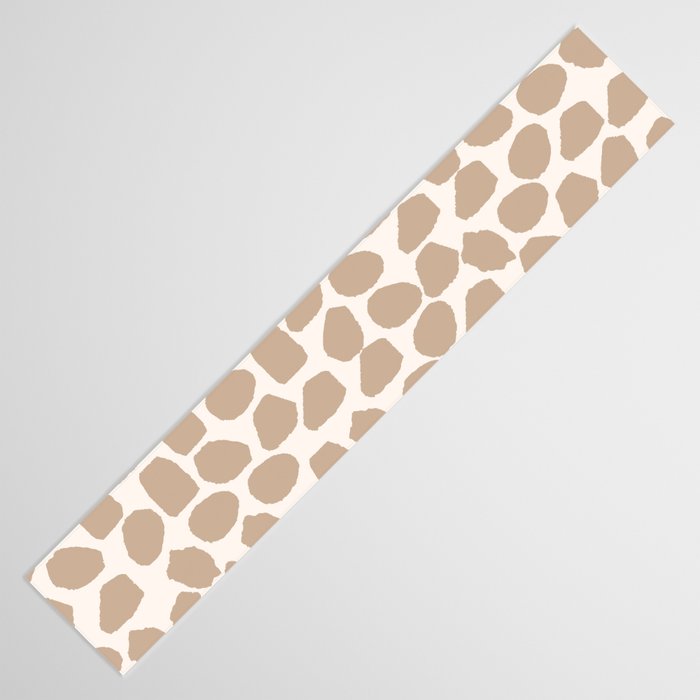 Ink Spot Pattern Buff Beige and Cream Table Runner Gallery Image 3