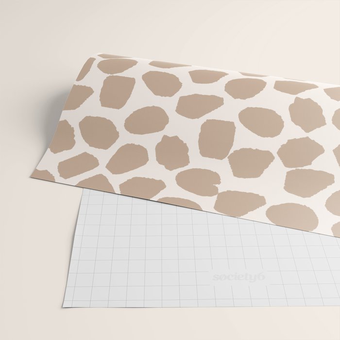 Ink Spot Pattern Buff Beige and Cream Wrapping Paper Gallery Image 2