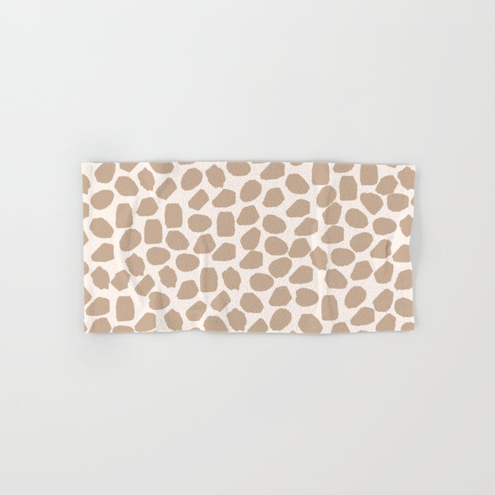 Ink Spot Pattern Buff Beige and Cream Bath Towel Gallery Image 1