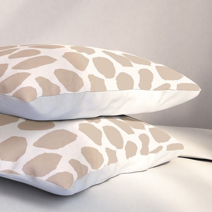Ink Spot Pattern Buff Beige and Cream Pillow Sham Gallery Image 3