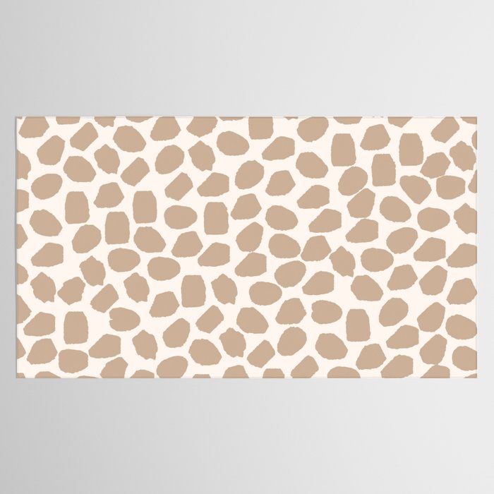 Ink Spot Pattern Buff Beige and Cream Tablecloth Gallery Image 2