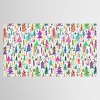 Colorful Christmas Trees Tablecloth Gallery Image 2
