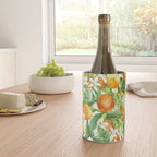 Festive, Oranges, Floral Prints, Orange and Green, Watercolor Wine Chiller Gallery Image 4