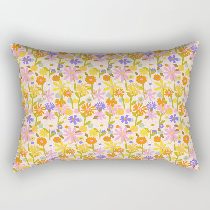 Flower Power Light Rectangular Pillow Gallery Image 2