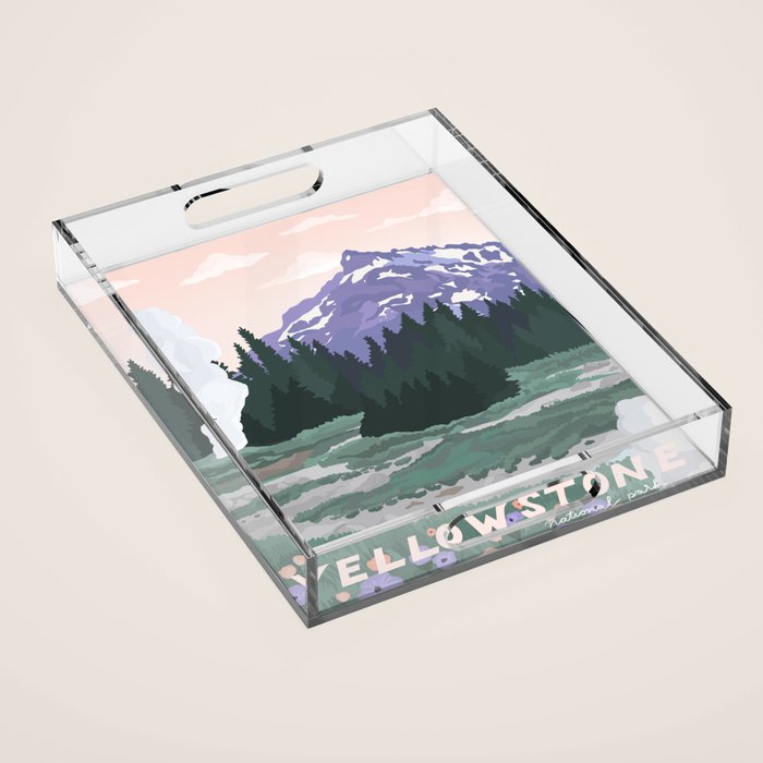Yellowstone National Park Acrylic Tray Gallery Image 1