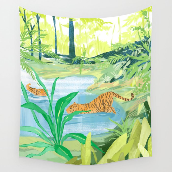 Deep in a Rainforest Wall Tapestry Gallery Image 4