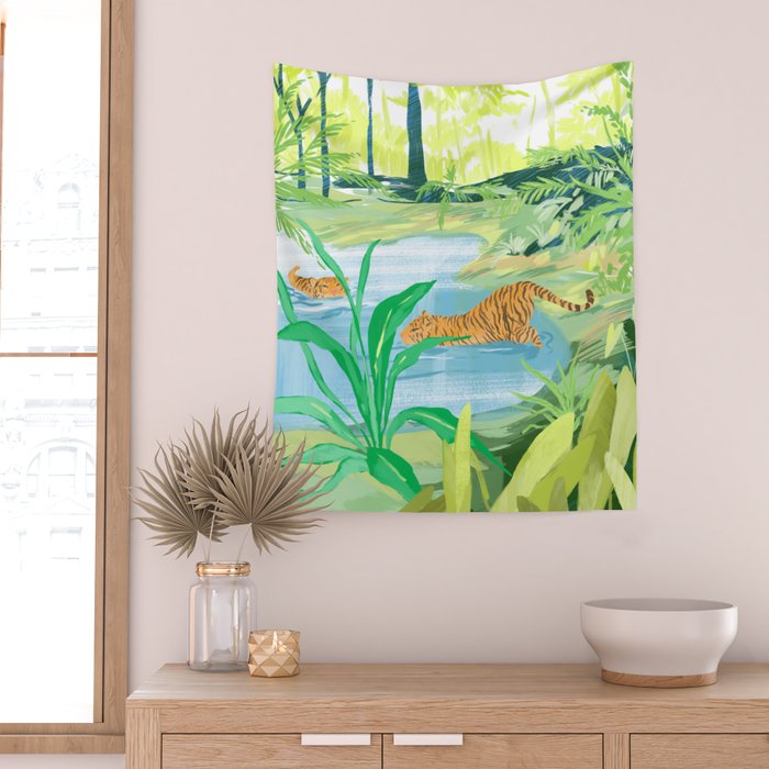 Deep in a Rainforest Wall Tapestry Gallery Image 2