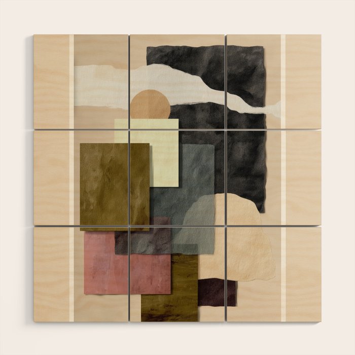 Soft Geometry II Wood Wall Art Gallery Image 1
