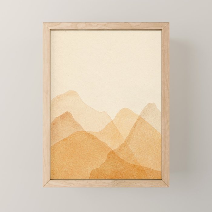 Abstract terracotta mountains Mini Art Print Gallery Image 1